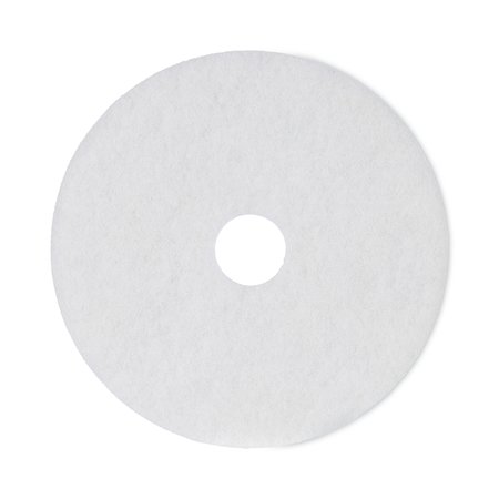 BOARDWALK Polishing Floor Pads, 18" Diameter, White, PK5 BWK4018WHI